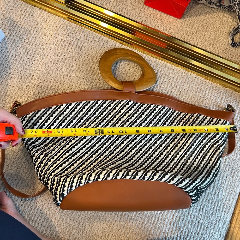 Wooden handle anthropologie tote